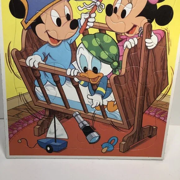 Golden DISNEY BABIES frame puzzle Walt Disney cartoon toy-room tray 1984 - Picture 3 of 5